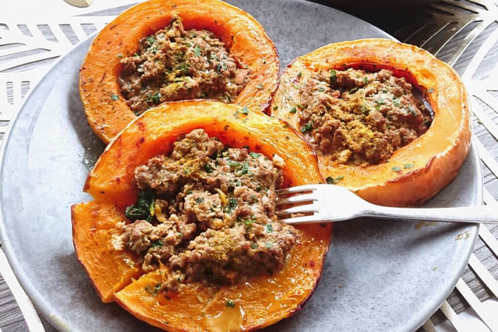 Recette butternut farci au boeuf